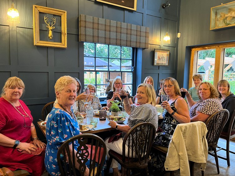 Abbotswood Romsey WI supper group out for a meal